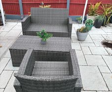 rattan 3 seater
