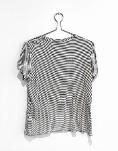Pre Owned Marciano by Guess Beaded Panther Striped Tee