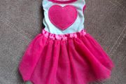 Small dog/cat pink tutu dress, size XS