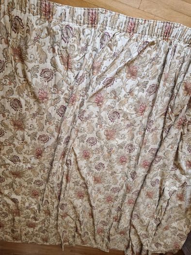 Vintage Francis Price Tapestry Jacquard Floral Curtains Very Large