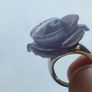 Lavender Jade Petal Sterling Silver Ring Image 3
