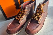 Men's Leather Moc Toe Boots UK 9/EU 43,SL-Saint