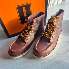 Men's Leather Moc Toe Boots UK 9/EU 43,SL-Saint