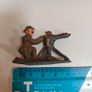 Vintage cast lead or metal toy soldier machine gunner World War 1 maybe Ottoman army 1920s Image 3