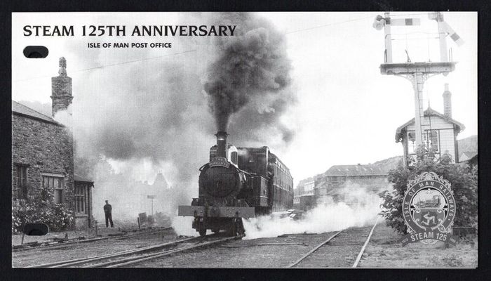1998 Isle of Man 125th Anniversary of Isle of Man Railway Steam locomotives Commemorative Stamps Presentation Pack