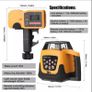 New laser kit rotary 360 laser with receiver 3 point Image 6
