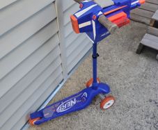 This is a Nerf Rapid Fire Blaster Scooter