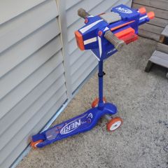 This is a Nerf Rapid Fire Blaster Scooter
