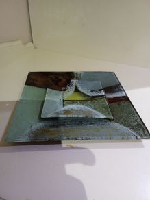 Decorative Fused Glass Plate