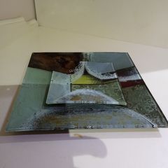 Decorative Fused Glass Plate