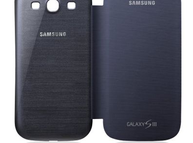 Samsung Notebook Style Flip Cover Case for Samsung Galaxy S3 - Navy