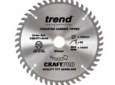 Trend CSB/PT16048 CraftPro Saw Blade 160mm x 20mm x 48T