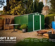 10ft x 8ft XL Metal Garden Shed