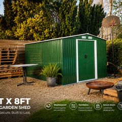 10ft x 8ft XL Metal Garden Shed