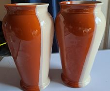 Pair of Vintage Art Deco Style Ceramic Vases