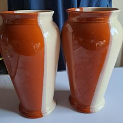 Pair of Vintage Art Deco Style Ceramic Vases