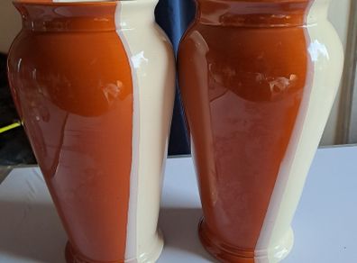Pair of Vintage Art Deco Style Ceramic Vases