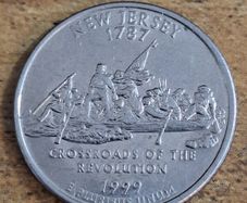 USA, Quarter Dollar 1999 D New Jersey - free standard postage