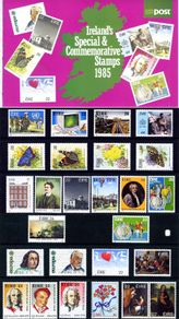 1985 Ireland Stamp Year Pack MNH. See scan for stamps included. All stamps Mint Never Hinged.