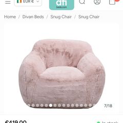 Pink fur snug chair