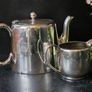 Silver Plated Hotel Ware Tea Pot And Creamer Image 2