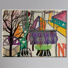 Original art Dublin Art Nassau Street painting contemporary Irish Art abstract painting