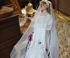 Large Vintage Porcelain Bride Doll
