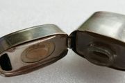 Antique Chrome Nickel Plated Metal Case Travel Bottle Ink - Scent Perfume