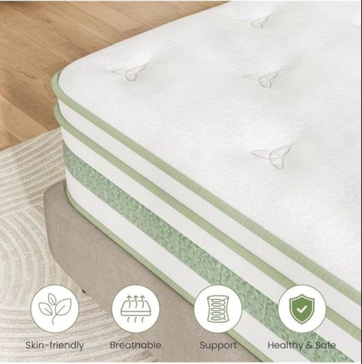 King Size Mattress 5FT, 10 Inch Gel Memory Foam Pocket Sprung Hybrid Mattress, 7-Zone Orthopedic