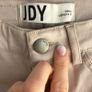Cream pleather trousers Image 4