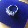 Silver Ring With Purple Stones Image 2