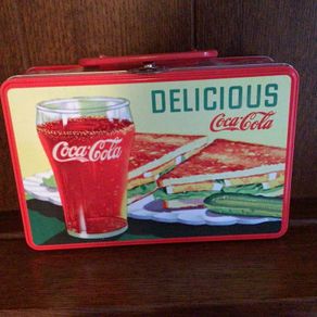 Vintage style coca cola case tin
