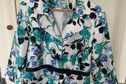 Isabella amazing women's blazer white with flowers size 12 Uk
