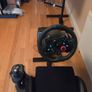 Playseat racing rig with Logitech G29 steering wheel and shifter Image 2