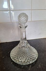 Beautiful vintage crystal ship decanter