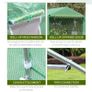 NEW SALE | Walk-in Polytunnel Garden Greenhouse, Outdoor Mesh Door Greenhouse with PE Cover and 6 Windows, 3.5 x 3 x 2m, Green Image 3