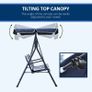 Steel 3-Seater Swing Chair w/ Adjustable Canopy Blue (FREE SHIPPING) Image 6