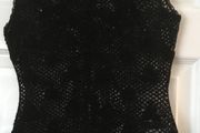 Karen Millen Hand Crochet Black Top - Size 1
