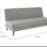 Robson Click Clack Sofa Bed with Storage - Grey Image 4