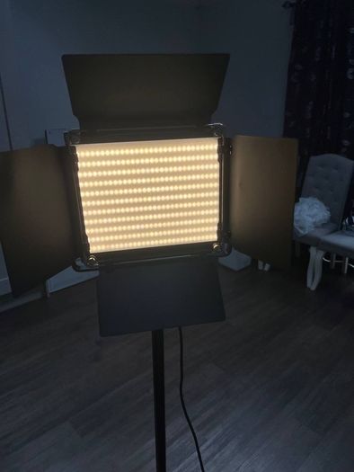 Brand New Neewer NL 660 LED Video Light + Stand + Black Backdrop Bundle