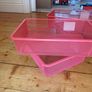 IKEA Trofast pink mesh storage baskets- metal Image 4