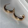 Vintage Hallmarked 9ct Gold 'Demi' Hoops Image 6