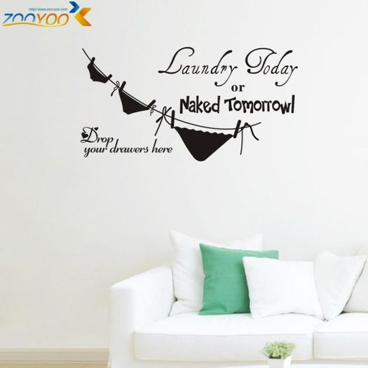 Laundry Today wall Sticker
