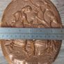 Vintage Indian Hand Crafted Ebossed Copper art Oval Image 8