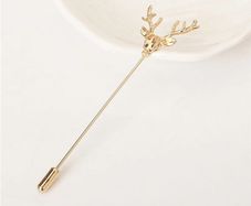 Gold plated Deer Lapel Pin / Brooch Pin