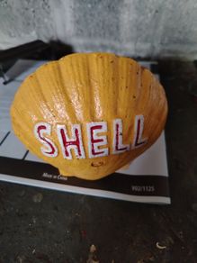 vintage shell  oil money box