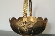 Antique brass fruit bowl