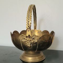 Antique brass fruit bowl
