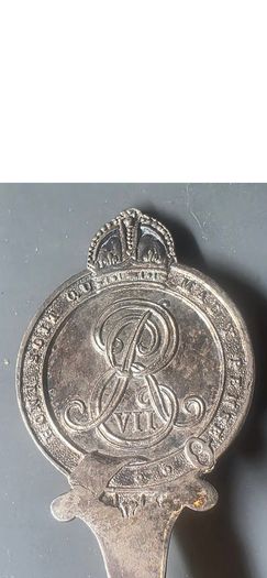 Sterling Silver Coronation Spoon 1927 Birmingham, Edward VII Enamel