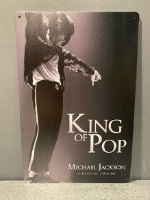 Michael Jackson Tin Metal Sign